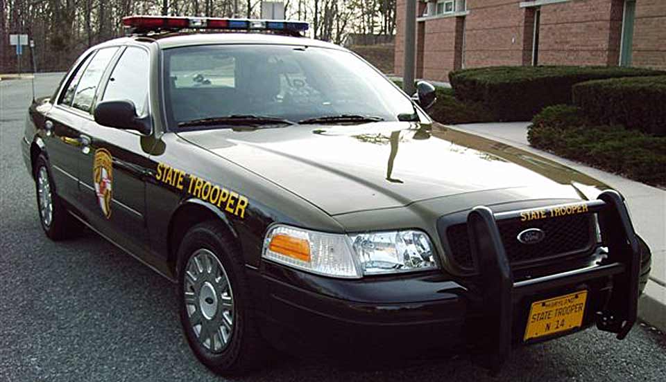 Maryland police license plate