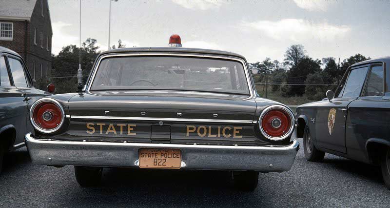 Maryland police license plate