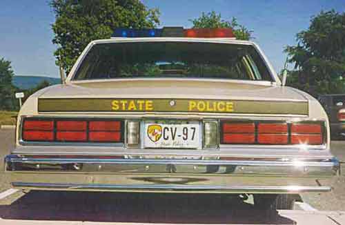 Maryland police license plate