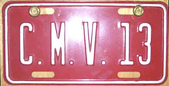 Maryland police license plate