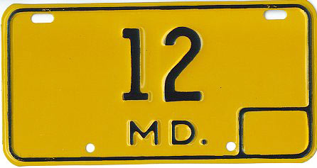 Maryland police license plate