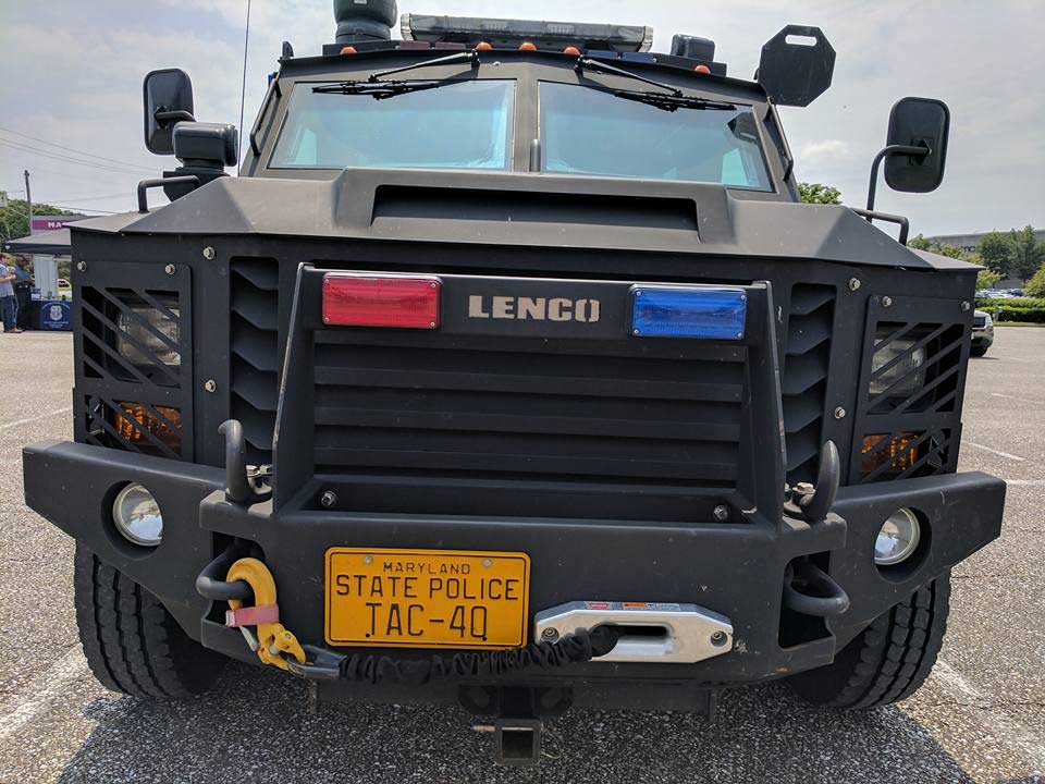 Maryland police license plate