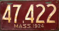 Massachusetts police license plate