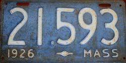 Massachusetts police license plate