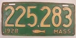 Massachusetts police license plate