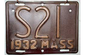 Massachusetts police license plate image