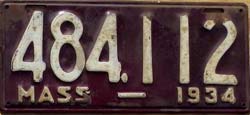 Massachusetts police license plate