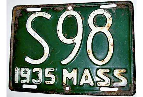 Massachusetts police license plate image