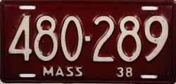 Massachusetts police license plate