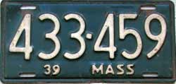 Massachusetts police license plate