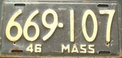 Massachusetts police license plate