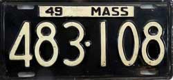 Massachusetts police license plate