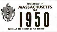 Massachusetts police license plate