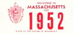 Massachusetts police license plate