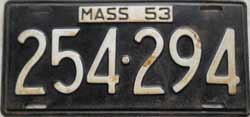 Massachusetts police license plate