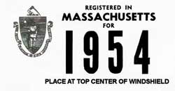 Massachusetts police license plate