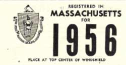 Massachusetts police license plate