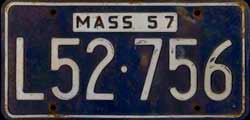 Massachusetts police license plate