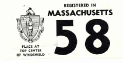 Massachusetts police license plate