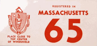 Massachusetts police license plate