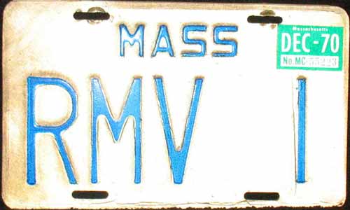 Massachusetts police license plate image