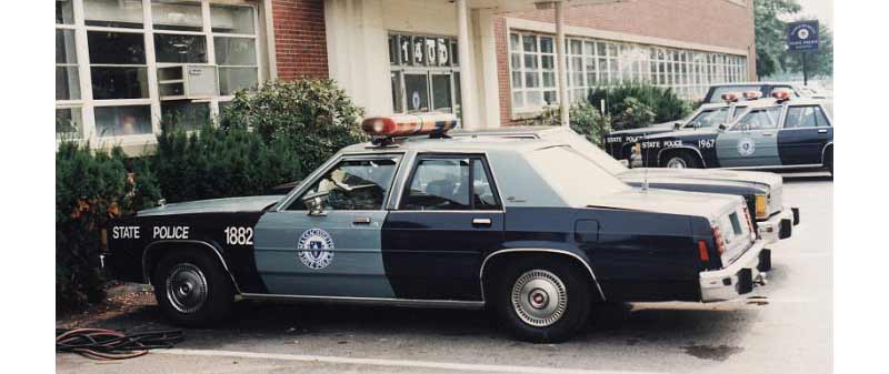 Massachusetts police car