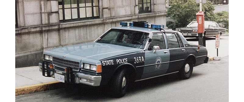 Massachusetts police car