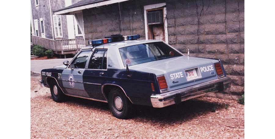 Massachusetts police car