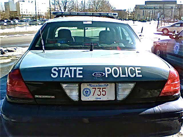 Massachusetts police car