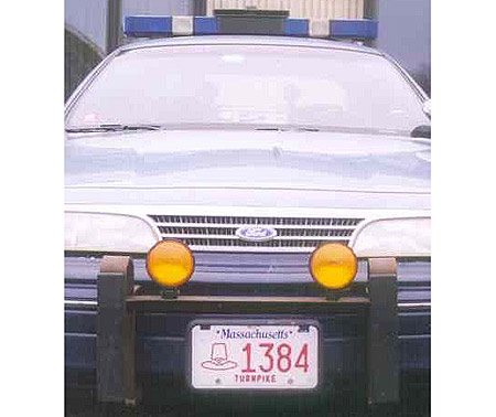 Massachusetts police license plate image