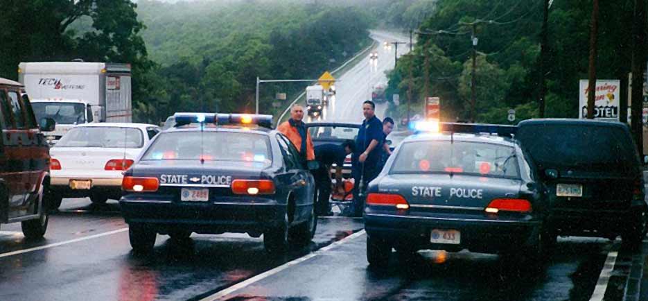 Massachusetts police car