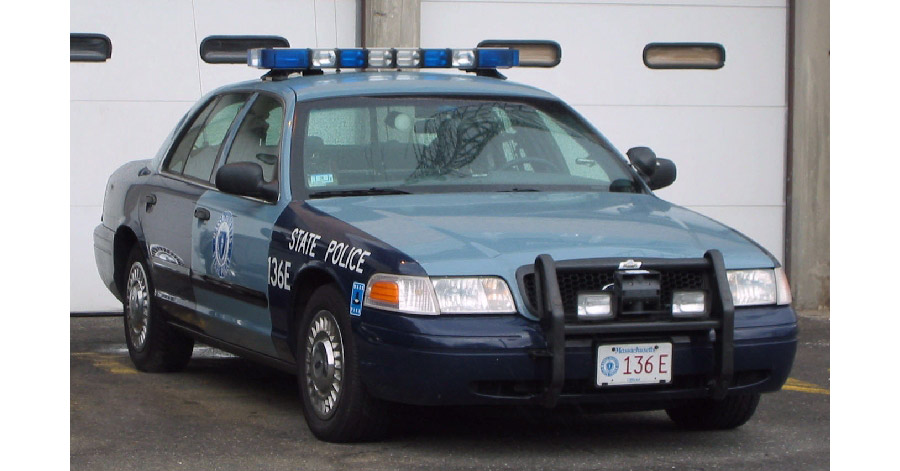 Massachusetts police car