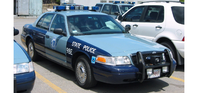 Massachusetts police car