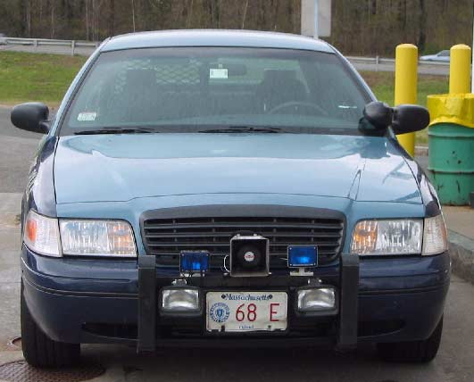 Massachusetts police license plate