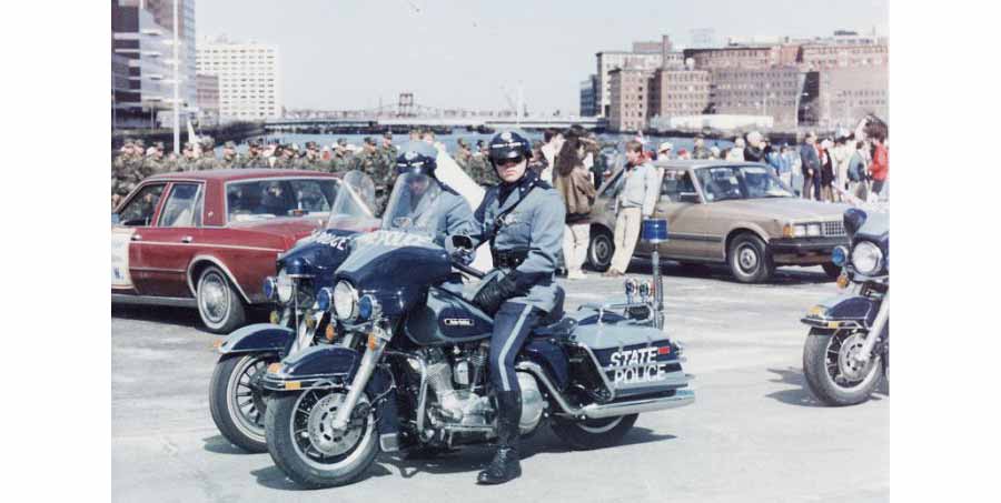 Massachusetts police license plate image