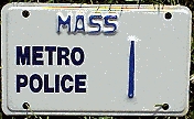 Massachusetts police license plate image