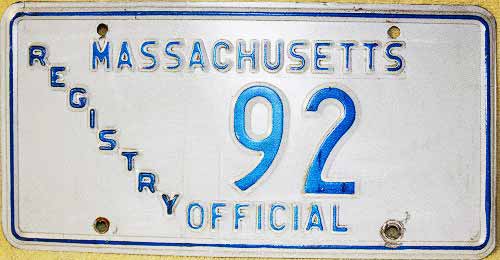 Massachusetts police license plate image