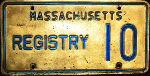 Massachusetts police license plate image