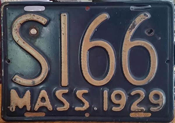 Massachusetts police license plate image