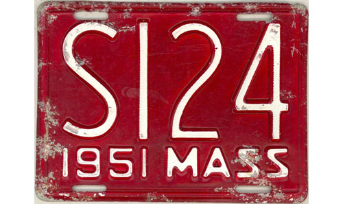 Massachusetts police license plate image