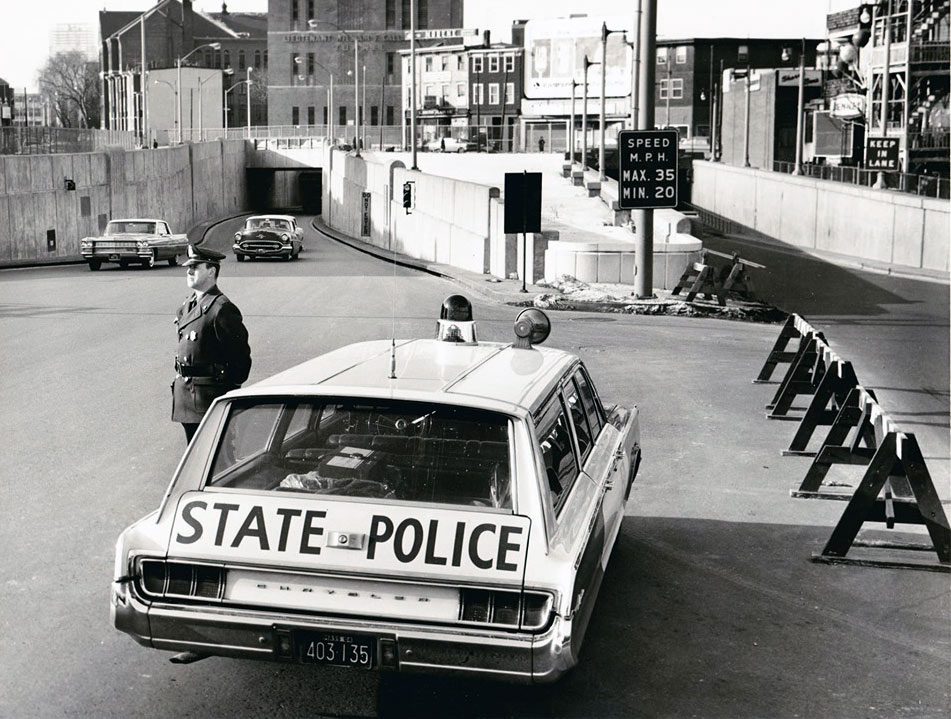 Massachusetts police car