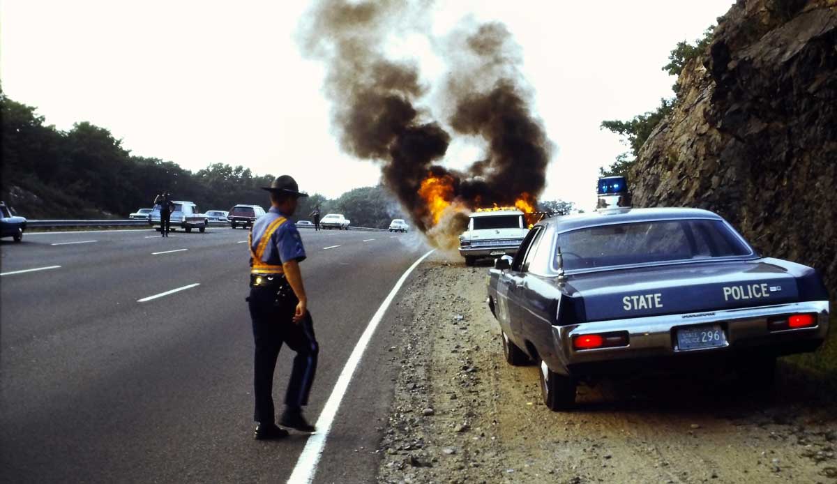 Massachusetts police car