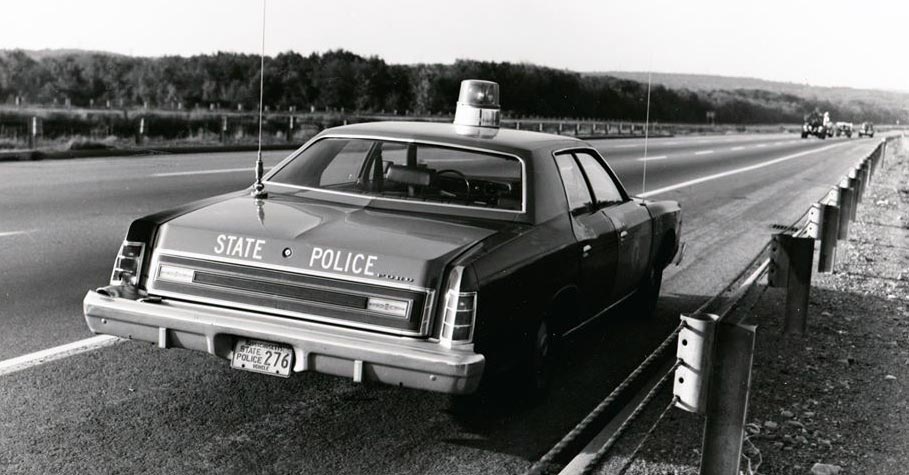 Massachusetts police car