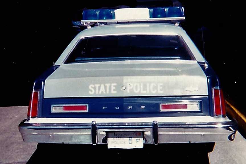 Massachusetts police license plate image