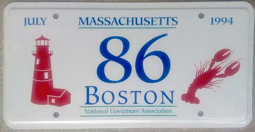 Massachusetts police license plate image