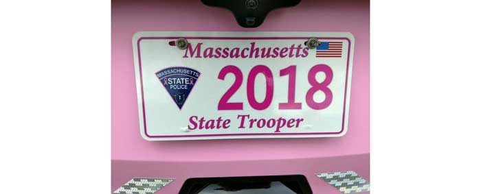 Massachusetts police car