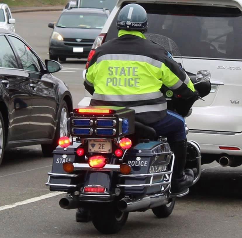 Massachusetts police license plate image