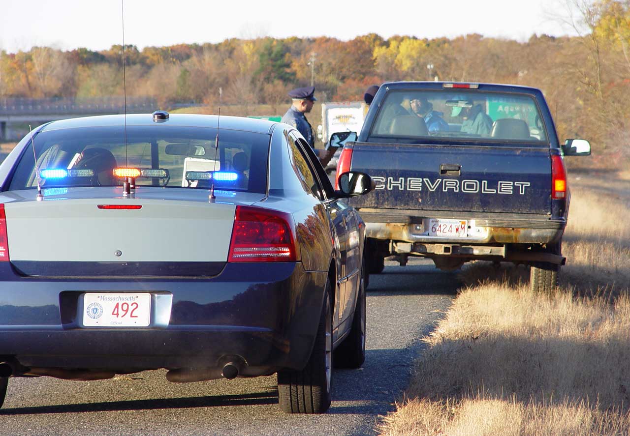 Massachusetts police car