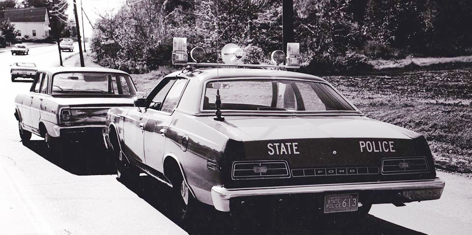 Massachusetts police car