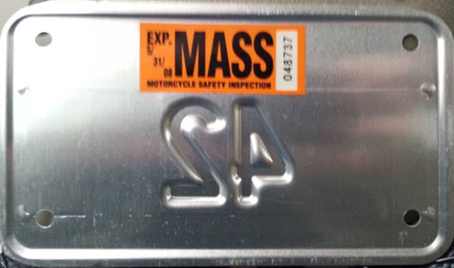 Massachusetts police license plate image